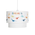 GLOBOSTAR® DINO 204-0006 Παιδικό Κρεμαστό Φωτιστικό Οροφής με Ντουί 1 x E27 AC 220-240V IP20 - Πολύχρωμο - Μ30 x Π30 x Υ24cm