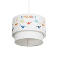 GLOBOSTAR® DINO 204-0006 Παιδικό Κρεμαστό Φωτιστικό Οροφής με Ντουί 1 x E27 AC 220-240V IP20 - Πολύχρωμο - Μ30 x Π30 x Υ24cm
