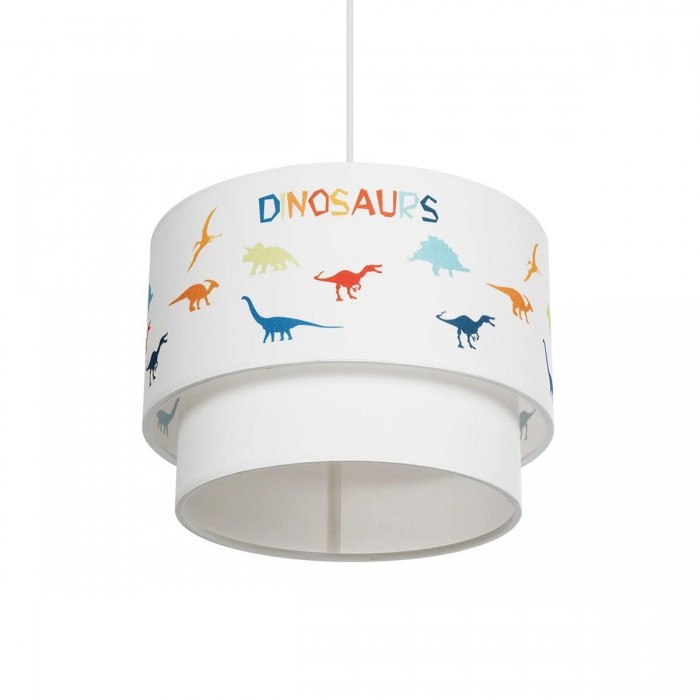 GLOBOSTAR® DINO 204-0006 Παιδικό Κρεμαστό Φωτιστικό Οροφής με Ντουί 1 x E27 AC 220-240V IP20 - Πολύχρωμο - Μ30 x Π30 x Υ24cm