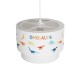 GLOBOSTAR® DINO 204-0006 Παιδικό Κρεμαστό Φωτιστικό Οροφής με Ντουί 1 x E27 AC 220-240V IP20 - Πολύχρωμο - Μ30 x Π30 x Υ24cm