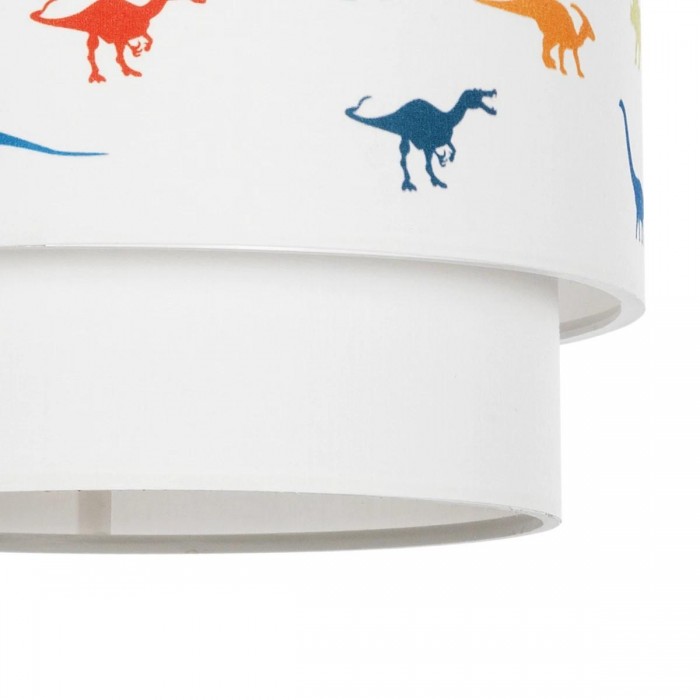 GLOBOSTAR® DINO 204-0006 Παιδικό Κρεμαστό Φωτιστικό Οροφής με Ντουί 1 x E27 AC 220-240V IP20 - Πολύχρωμο - Μ30 x Π30 x Υ24cm