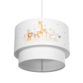 GLOBOSTAR® GIRAFFE 204-0007 Παιδικό Κρεμαστό Φωτιστικό Οροφής με Ντουί 1 x E27 AC 220-240V IP20 - Πολύχρωμο - Μ30 x Π30 x Υ24cm