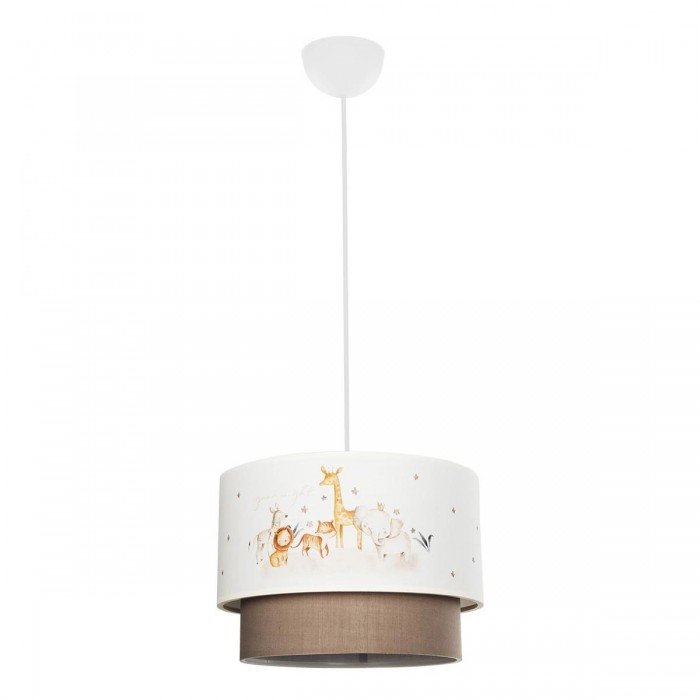 GLOBOSTAR® GIRAFFE 204-0008 Παιδικό Κρεμαστό Φωτιστικό Οροφής με Ντουί 1 x E27 AC 220-240V IP20 - Πολύχρωμο - Μ30 x Π30 x Υ24cm