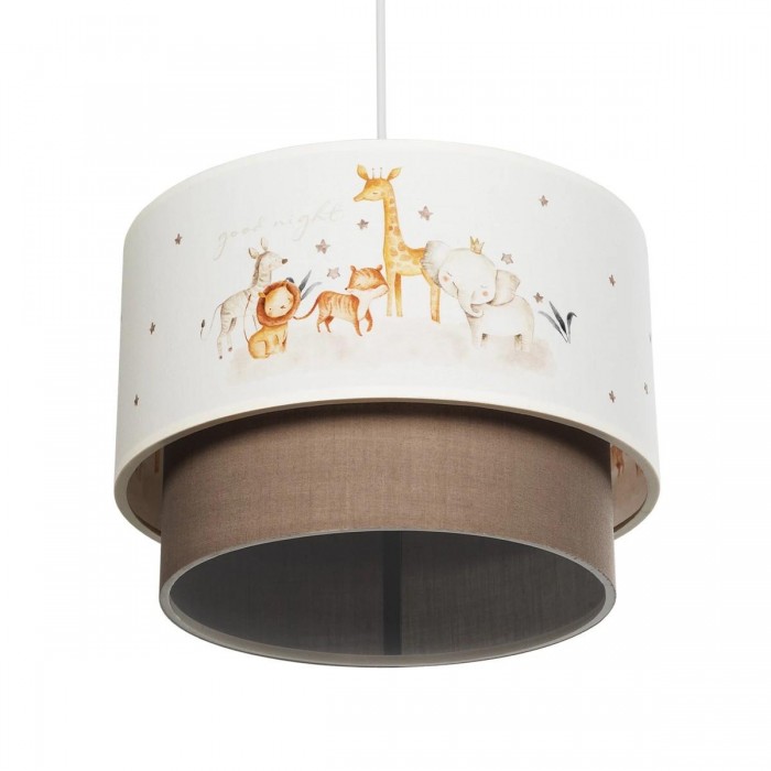 GLOBOSTAR® GIRAFFE 204-0008 Παιδικό Κρεμαστό Φωτιστικό Οροφής με Ντουί 1 x E27 AC 220-240V IP20 - Πολύχρωμο - Μ30 x Π30 x Υ24cm