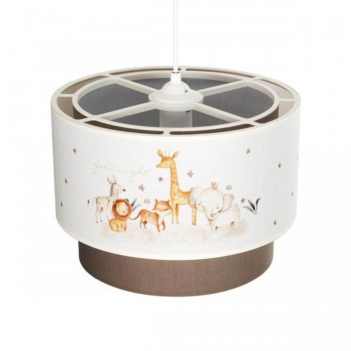 GLOBOSTAR® GIRAFFE 204-0008 Παιδικό Κρεμαστό Φωτιστικό Οροφής με Ντουί 1 x E27 AC 220-240V IP20 - Πολύχρωμο - Μ30 x Π30 x Υ24cm