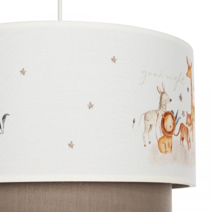 GLOBOSTAR® GIRAFFE 204-0008 Παιδικό Κρεμαστό Φωτιστικό Οροφής με Ντουί 1 x E27 AC 220-240V IP20 - Πολύχρωμο - Μ30 x Π30 x Υ24cm