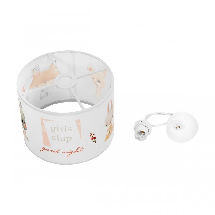 GLOBOSTAR® GIRLSCLUB 204-0010 Παιδικό Κρεμαστό Φωτιστικό Οροφής με Ντουί 1 x E27 AC 220-240V IP20 - Πολύχρωμο - Μ28 x Π28 x Υ24cm