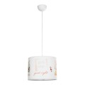 GLOBOSTAR® GIRLSCLUB 204-0010 Παιδικό Κρεμαστό Φωτιστικό Οροφής με Ντουί 1 x E27 AC 220-240V IP20 - Πολύχρωμο - Μ28 x Π28 x Υ24cm