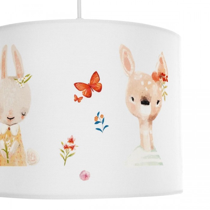 GLOBOSTAR® GIRLSCLUB 204-0010 Παιδικό Κρεμαστό Φωτιστικό Οροφής με Ντουί 1 x E27 AC 220-240V IP20 - Πολύχρωμο - Μ28 x Π28 x Υ24cm