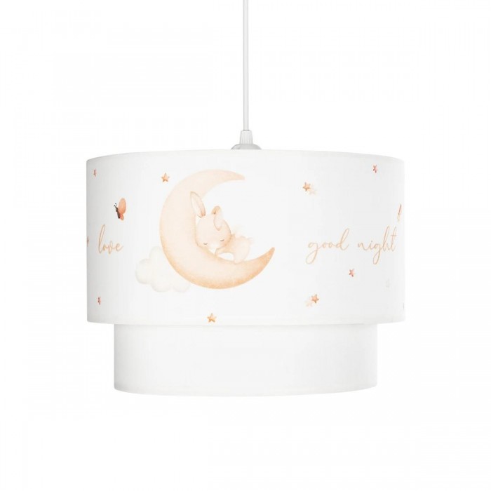 GLOBOSTAR® MOON 204-0011 Παιδικό Κρεμαστό Φωτιστικό Οροφής με Ντουί 1 x E27 AC 220-240V IP20 - Πολύχρωμο - Μ30 x Π30 x Υ24cm