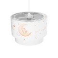 GLOBOSTAR® MOON 204-0011 Παιδικό Κρεμαστό Φωτιστικό Οροφής με Ντουί 1 x E27 AC 220-240V IP20 - Πολύχρωμο - Μ30 x Π30 x Υ24cm