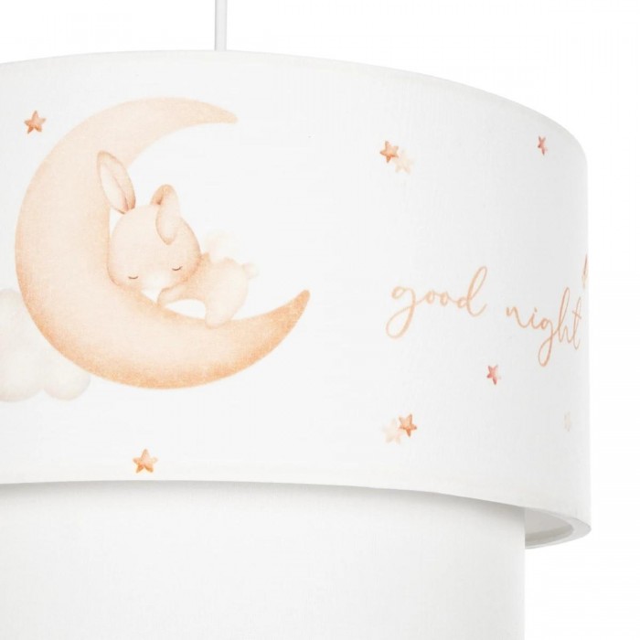 GLOBOSTAR® MOON 204-0011 Παιδικό Κρεμαστό Φωτιστικό Οροφής με Ντουί 1 x E27 AC 220-240V IP20 - Πολύχρωμο - Μ30 x Π30 x Υ24cm