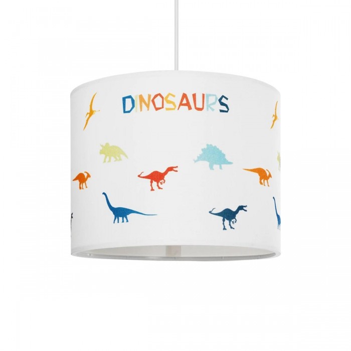 GLOBOSTAR® DINO 204-0014 Παιδικό Κρεμαστό Φωτιστικό Οροφής με Ντουί 1 x E27 AC 220-240V IP20 - Πολύχρωμο - Μ28 x Π28 x Υ24cm