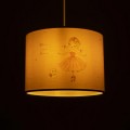 GLOBOSTAR® BALLERINA 204-0015 Παιδικό Κρεμαστό Φωτιστικό Οροφής με Ντουί 1 x E27 AC 220-240V IP20 - Ροζ - Μ28 x Π28 x Υ24cm
