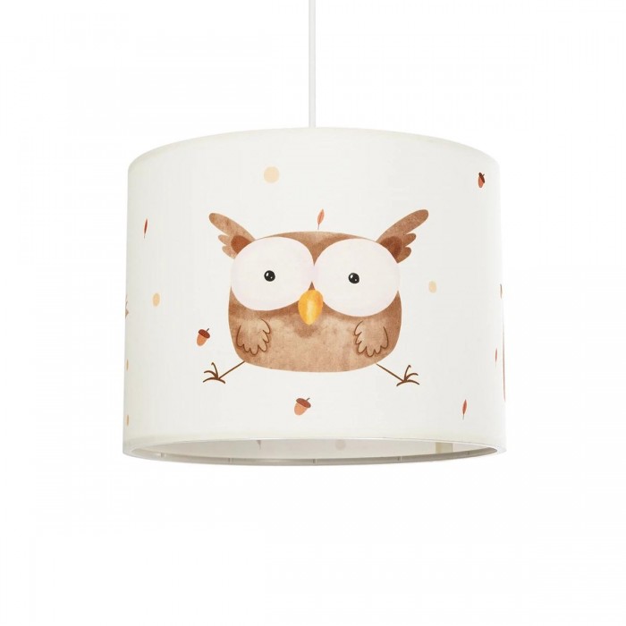 GLOBOSTAR® OWL 204-0017 Παιδικό Κρεμαστό Φωτιστικό Οροφής με Ντουί 1 x E27 AC 220-240V IP20 - Πολύχρωμο - Μ28 x Π28 x Υ24cm