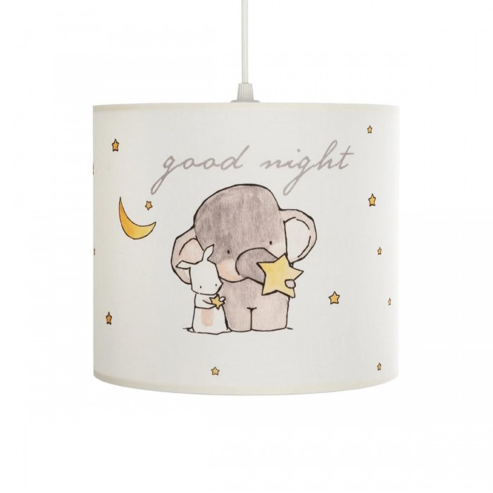 GLOBOSTAR® ELEPHANT 204-0020 Παιδικό Κρεμαστό Φωτιστικό Οροφής με Ντουί 1 x E27 AC 220-240V IP20 - Πολύχρωμο - Μ24 x Π24 x Υ23cm