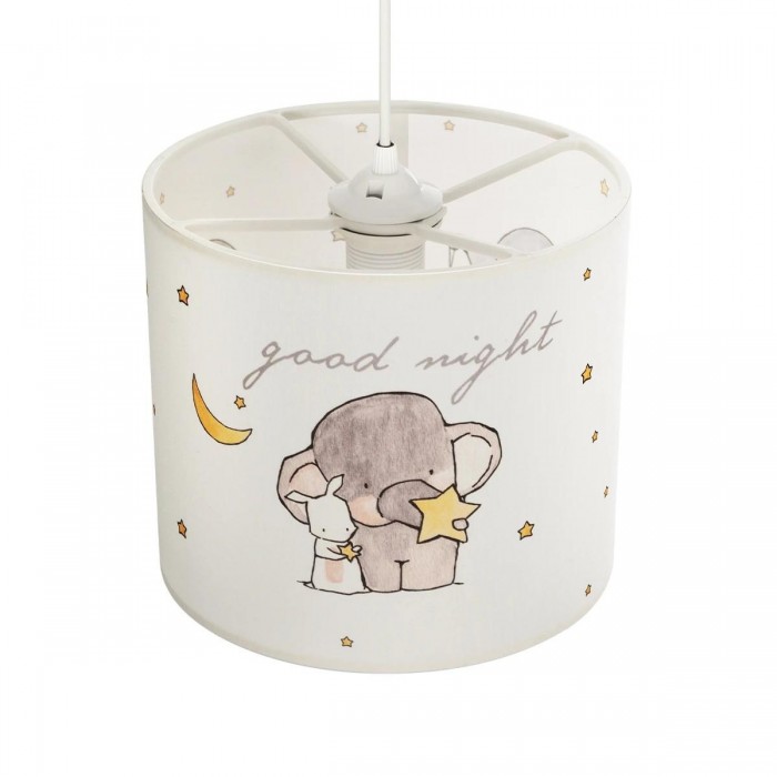 GLOBOSTAR® ELEPHANT 204-0020 Παιδικό Κρεμαστό Φωτιστικό Οροφής με Ντουί 1 x E27 AC 220-240V IP20 - Πολύχρωμο - Μ24 x Π24 x Υ23cm