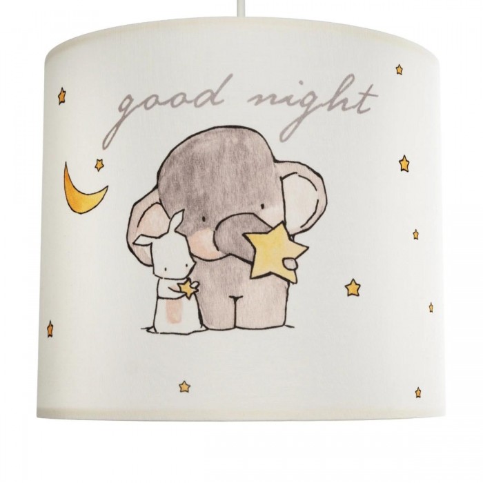 GLOBOSTAR® ELEPHANT 204-0020 Παιδικό Κρεμαστό Φωτιστικό Οροφής με Ντουί 1 x E27 AC 220-240V IP20 - Πολύχρωμο - Μ24 x Π24 x Υ23cm