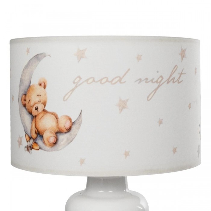 GLOBOSTAR® MOON 204-0023 Παιδικό Επιτραπέζιο Φωτιστικό Πορτατίφ με Ντουί 1 x E27 AC 220-240V IP20 - Πολύχρωμο - Μ24 x Π24 x Υ32cm