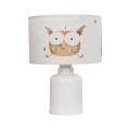 GLOBOSTAR® OWL 204-0024 Παιδικό Επιτραπέζιο Φωτιστικό Πορτατίφ με Ντουί 1 x E27 AC 220-240V IP20 - Πολύχρωμο - Μ24 x Π24 x Υ32cm