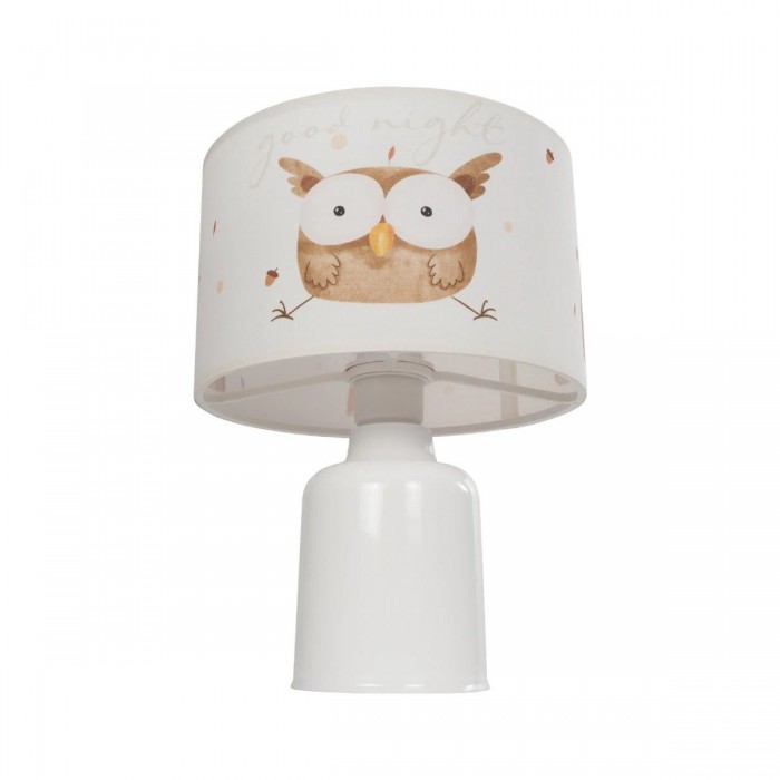 GLOBOSTAR® OWL 204-0024 Παιδικό Επιτραπέζιο Φωτιστικό Πορτατίφ με Ντουί 1 x E27 AC 220-240V IP20 - Πολύχρωμο - Μ24 x Π24 x Υ32cm