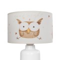 GLOBOSTAR® OWL 204-0024 Παιδικό Επιτραπέζιο Φωτιστικό Πορτατίφ με Ντουί 1 x E27 AC 220-240V IP20 - Πολύχρωμο - Μ24 x Π24 x Υ32cm
