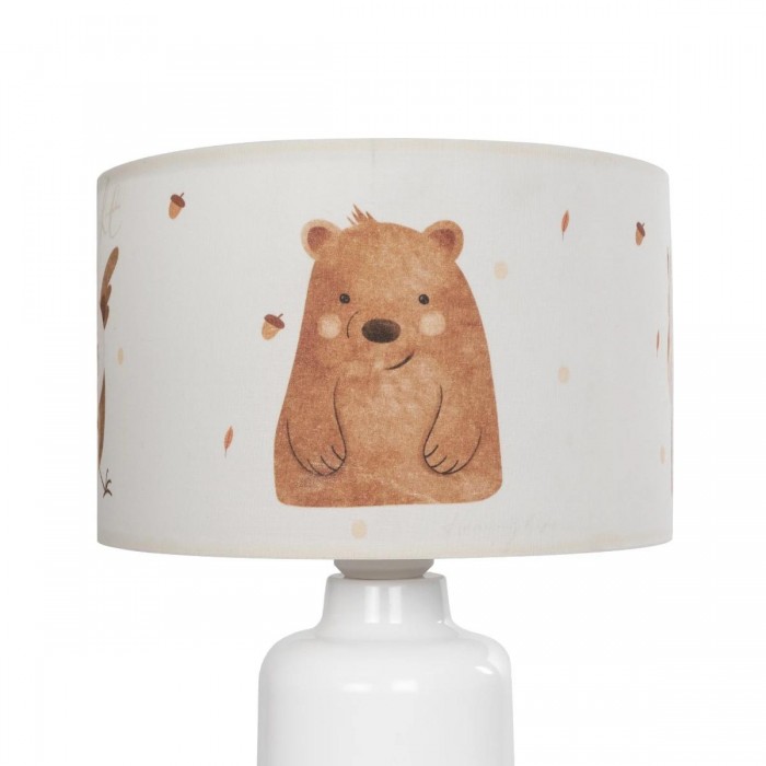 GLOBOSTAR® OWL 204-0024 Παιδικό Επιτραπέζιο Φωτιστικό Πορτατίφ με Ντουί 1 x E27 AC 220-240V IP20 - Πολύχρωμο - Μ24 x Π24 x Υ32cm