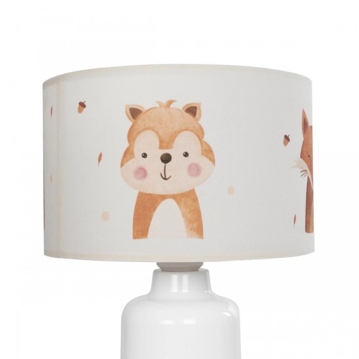 GLOBOSTAR® OWL 204-0024 Παιδικό Επιτραπέζιο Φωτιστικό Πορτατίφ με Ντουί 1 x E27 AC 220-240V IP20 - Πολύχρωμο - Μ24 x Π24 x Υ32cm