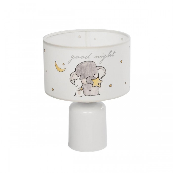 GLOBOSTAR® ELEPHANT 204-0025 Παιδικό Επιτραπέζιο Φωτιστικό Πορτατίφ με Ντουί 1 x E27 AC 220-240V IP20 - Πολύχρωμο - Μ24 x Π24 x Υ32cm