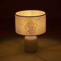 GLOBOSTAR® ELEPHANT 204-0025 Παιδικό Επιτραπέζιο Φωτιστικό Πορτατίφ με Ντουί 1 x E27 AC 220-240V IP20 - Πολύχρωμο - Μ24 x Π24 x Υ32cm
