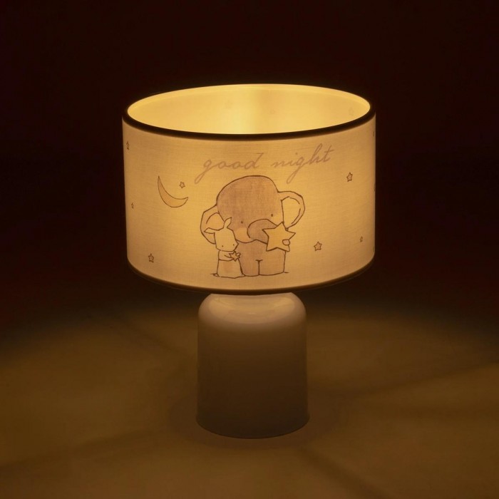GLOBOSTAR® ELEPHANT 204-0025 Παιδικό Επιτραπέζιο Φωτιστικό Πορτατίφ με Ντουί 1 x E27 AC 220-240V IP20 - Πολύχρωμο - Μ24 x Π24 x Υ32cm