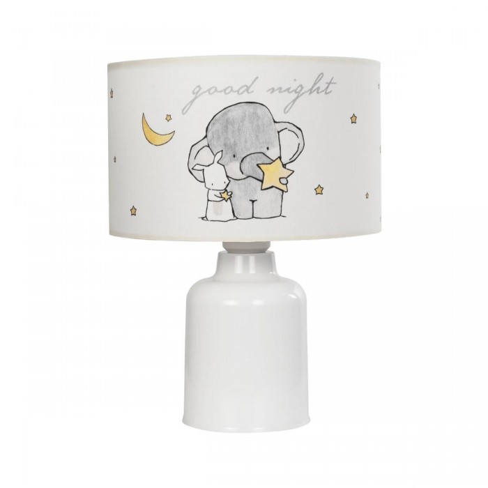 GLOBOSTAR® ELEPHANT 204-0025 Παιδικό Επιτραπέζιο Φωτιστικό Πορτατίφ με Ντουί 1 x E27 AC 220-240V IP20 - Πολύχρωμο - Μ24 x Π24 x Υ32cm