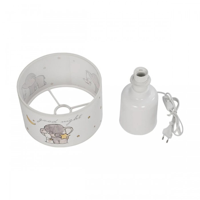 GLOBOSTAR® ELEPHANT 204-0025 Παιδικό Επιτραπέζιο Φωτιστικό Πορτατίφ με Ντουί 1 x E27 AC 220-240V IP20 - Πολύχρωμο - Μ24 x Π24 x Υ32cm