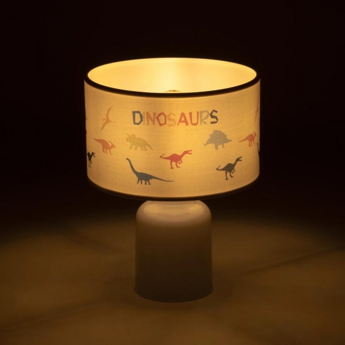 GLOBOSTAR® DINO 204-0028 Παιδικό Επιτραπέζιο Φωτιστικό Πορτατίφ με Ντουί 1 x E27 AC 220-240V IP20 - Πολύχρωμο - Μ24 x Π24 x Υ32cm