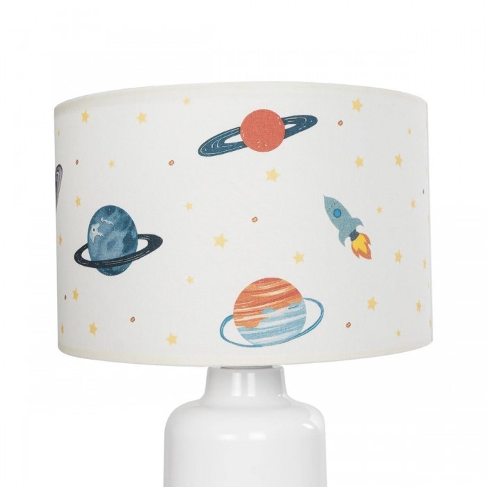 GLOBOSTAR® SATURN 204-0030 Παιδικό Επιτραπέζιο Φωτιστικό Πορτατίφ με Ντουί 1 x E27 AC 220-240V IP20 - Πολύχρωμο - Μ24 x Π24 x Υ32cm