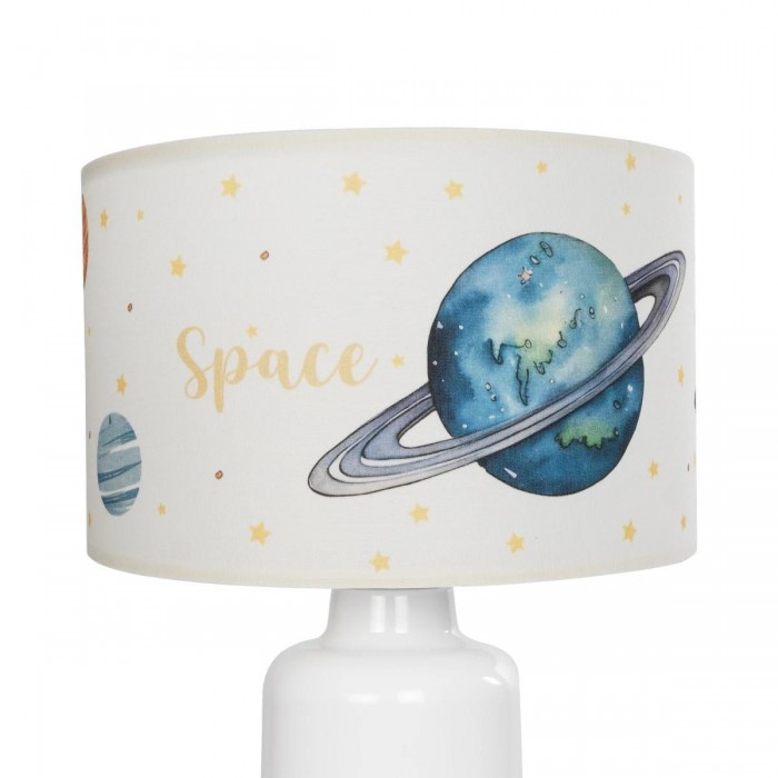 GLOBOSTAR® SATURN 204-0030 Παιδικό Επιτραπέζιο Φωτιστικό Πορτατίφ με Ντουί 1 x E27 AC 220-240V IP20 - Πολύχρωμο - Μ24 x Π24 x Υ32cm