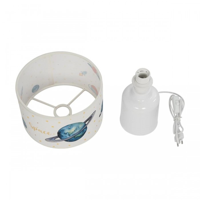 GLOBOSTAR® SATURN 204-0030 Παιδικό Επιτραπέζιο Φωτιστικό Πορτατίφ με Ντουί 1 x E27 AC 220-240V IP20 - Πολύχρωμο - Μ24 x Π24 x Υ32cm