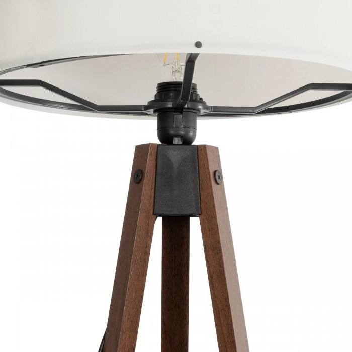 GLOBOSTAR® SAGA 204-0031 Μοντέρνο Επιδαπέδιο Φωτιστικό με Ντουί 1 x E27 AC 220-240V IP20 - Καφέ & Μπεζ - Μ38 x Π38 x Υ140cm