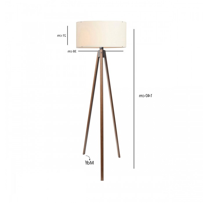 GLOBOSTAR® SAGA 204-0031 Μοντέρνο Επιδαπέδιο Φωτιστικό με Ντουί 1 x E27 AC 220-240V IP20 - Καφέ & Μπεζ - Μ38 x Π38 x Υ140cm