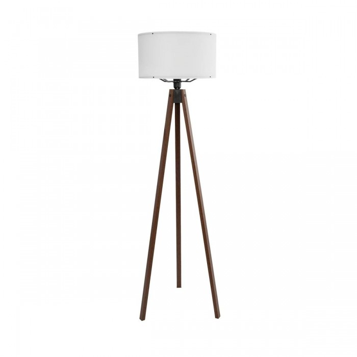 GLOBOSTAR® SAGA 204-0032 Μοντέρνο Επιδαπέδιο Φωτιστικό με Ντουί 1 x E27 AC 220-240V IP20 - Καφέ & Λευκό - Μ38 x Π38 x Υ140cm