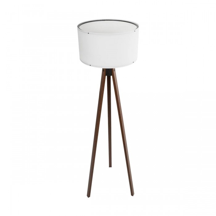 GLOBOSTAR® SAGA 204-0032 Μοντέρνο Επιδαπέδιο Φωτιστικό με Ντουί 1 x E27 AC 220-240V IP20 - Καφέ & Λευκό - Μ38 x Π38 x Υ140cm