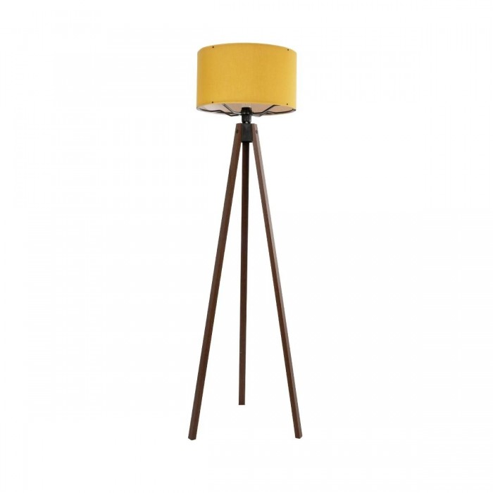 GLOBOSTAR® SAGA 204-0033 Μοντέρνο Επιδαπέδιο Φωτιστικό με Ντουί 1 x E27 AC 220-240V IP20 - Καφέ & Κίτρινο - Μ38 x Π38 x Υ140cm