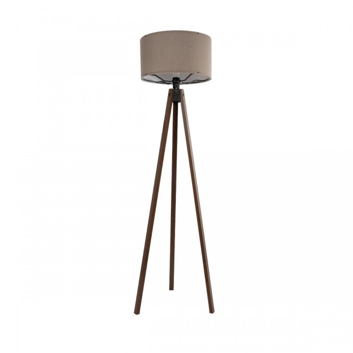 GLOBOSTAR® SAGA 204-0036 Μοντέρνο Επιδαπέδιο Φωτιστικό με Ντουί 1 x E27 AC 220-240V IP20 - Καφέ & Γκρι - Μ38 x Π38 x Υ140cm