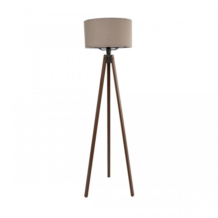 GLOBOSTAR® SAGA 204-0036 Μοντέρνο Επιδαπέδιο Φωτιστικό με Ντουί 1 x E27 AC 220-240V IP20 - Καφέ & Γκρι - Μ38 x Π38 x Υ140cm