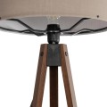 GLOBOSTAR® SAGA 204-0036 Μοντέρνο Επιδαπέδιο Φωτιστικό με Ντουί 1 x E27 AC 220-240V IP20 - Καφέ & Γκρι - Μ38 x Π38 x Υ140cm