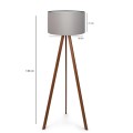GLOBOSTAR® SAGA 204-0036 Μοντέρνο Επιδαπέδιο Φωτιστικό με Ντουί 1 x E27 AC 220-240V IP20 - Καφέ & Γκρι - Μ38 x Π38 x Υ140cm