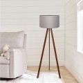 GLOBOSTAR® SAGA 204-0036 Μοντέρνο Επιδαπέδιο Φωτιστικό με Ντουί 1 x E27 AC 220-240V IP20 - Καφέ & Γκρι - Μ38 x Π38 x Υ140cm