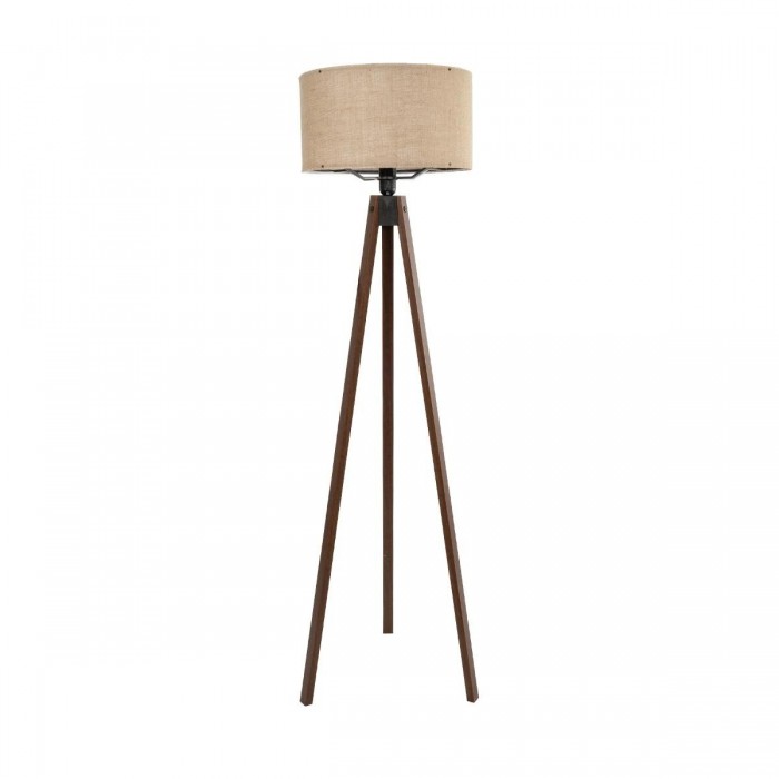 GLOBOSTAR® SAGA 204-0037 Μοντέρνο Επιδαπέδιο Φωτιστικό με Ντουί 1 x E27 AC 220-240V IP20 - Καφέ & Mπεζ - Μ38 x Π38 x Υ140cm