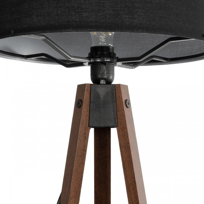 GLOBOSTAR® SAGA 204-0038 Μοντέρνο Επιδαπέδιο Φωτιστικό με Ντουί 1 x E27 AC 220-240V IP20 - Καφέ & Μαύρο - Μ38 x Π38 x Υ140cm