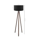GLOBOSTAR® SAGA 204-0038 Μοντέρνο Επιδαπέδιο Φωτιστικό με Ντουί 1 x E27 AC 220-240V IP20 - Καφέ & Μαύρο - Μ38 x Π38 x Υ140cm